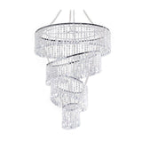 24inch 4-Tier Acrylic Diamond Crystal Chandelier Hanging Pendant Lighting Chandelier