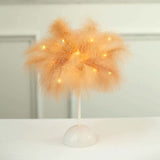 15inch LED Natural Feather Table Lamp Wedding Centerpiece