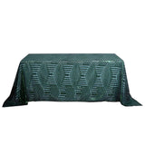 90inch x 132inch Hunter Emerald Green Seamless Diamond Sequin Rectangular Tablecloth