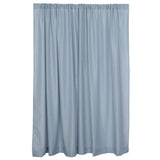 2 Pack Dusty Blue Polyester Event Curtain Drapes, 10ftx8ft Backdrop Event Panels With Rod Pockets