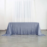 90inch x 132inch Dusty Blue Premium Sequin Rectangle Tablecloth