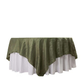 Dusty Sage Green Accordion Crinkle Taffeta Square Table Overlay