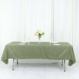 60"x126" Dusty Sage Green Polyester Rectangular Tablecloth