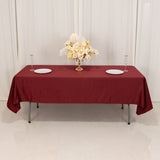 60"x102" Burgundy Lamour Satin Rectangle Tablecloth