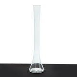 6 Pack Clear Heavy Duty Glass Eiffel Tower Vases with Round Base, 16inch Tall Skinny Flower Bud Vase