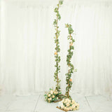 Set of 2 | Gold Metal Curved Top Balloon Flower Backdrop Stands, Wedding Arch Frames - 6ft, 8ft