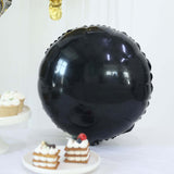 Set of 6 | Gold/Black Marble Mylar Foil Party Balloon Set