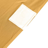 Gold Satin Rosette Spandex Stretch Fitted Folding Chair Cover