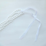 16inch White Faux Pearl Beaded Chiavari Chair Back Garland Sash