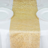 10x108inch Gold Diamond Rhinestone Mesh Table Runner, Crystal Rhinestone Ribbon Bling Roll