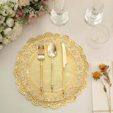 50 Pcs | 12inch Round Gold Lace Paper Doilies, Food Grade Paper Placemats