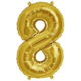 16" Shiny Metallic Gold Mylar Foil Alphabet Letter & Number Balloons