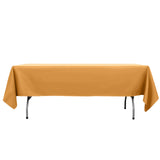 Premium Polyester 60"x102" Rectangle Tablecloth Gold - Durable 220GSM Wrinkle-Resistant Table Cover