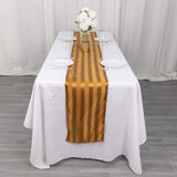 12x108inch Gold Satin Stripe Table Runner, Elegant Tablecloth Runner