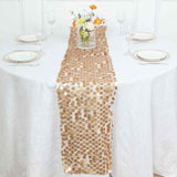 13x108inch Matte Champagne Big Payette Sequin Table Runner