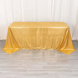 90x132inch Shiny Gold Polyester Rectangular Tablecloth With Shimmer Sequin Dots