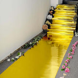 3ftx65ft Metallic Gold Glossy Mirrored Wedding Aisle Runner Non-Woven Red Carpet Runner Prom Parties