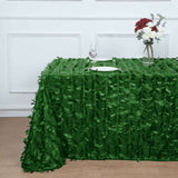 90x132Inch Green Leaf Petal Taffeta Rectangle Tablecloth