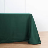 90x132 Hunter Emerald Green Polyester Rectangular Tablecloth