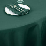 132inch Hunter Emerald Green 200 GSM Seamless Premium Polyester Round Tablecloth