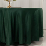 108" Hunter Emerald Green Lamour Satin Round Tablecloth