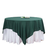 70"x70" Hunter Emerald Green Square Polyester Table Overlay