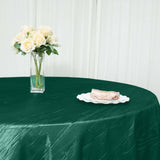 120inch Hunter Emerald Green Accordion Crinkle Taffeta Round Tablecloth