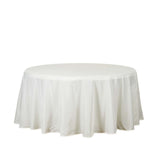 132Inch Ivory Seamless Polyester Round Tablecloth