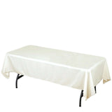 60"x102" Ivory Polyester Rectangular Tablecloth