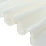 72x72Inch Ivory Accordion Crinkle Taffeta Table Overlay, Square Tablecloth Topper