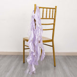 5 Pack Lavender Lilac Curly Willow Chiffon Satin Chair Sashes