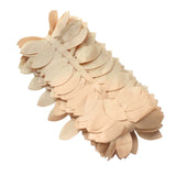 50ft | 4inch Champagne Leaf Petal Taffeta Ribbon Sash, Artificial DIY Fabric Garlands