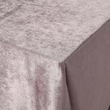 60"x102" Mauve Premium Velvet Rectangle Tablecloth, Reusable Linen