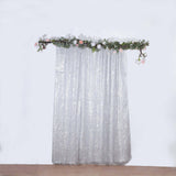 8ft Silver Metallic Fringe Shag Photo Backdrop Drapery Panel, Shimmery Tinsel Polyester Divider