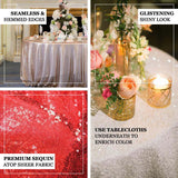 120" Navy Premium Sequin Round Tablecloth