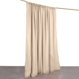 10ft Nude Dual Layered Sheer Chiffon Polyester Backdrop Curtain With Rod Pockets