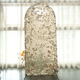 6ft Sparkly Champagne Double Sided Big Payette Sequin Chiara Backdrop Stand Cover For Fitted Round