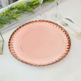 13Inch Heavy Duty Paper Charger Plates, Disposable Serving Tray Round With Scalloped Rims