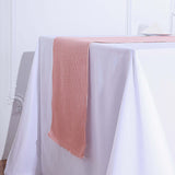 14x108 inch Dusty Rose Rustic Burlap Table Runner