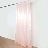 8ftx10ft Blush Rose Gold Satin Formal Event Backdrop Drape, Window Curtain Panel
