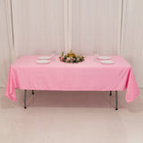 60"x102" Pink Lamour Satin Rectangle Tablecloth