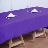 60"x126" Purple Polyester Rectangular Tablecloth