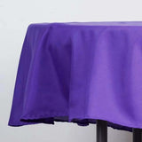 90" Purple Polyester Round Tablecloth