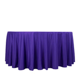 120inch Purple Premium Scuba Wrinkle Free Round Tablecloth, Seamless Scuba Polyester Tablecloth