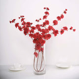 2 Branches | 42" Tall Red Artificial Silk Carnation Flower Stems