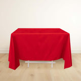 70" Red Premium Scuba Wrinkle Free Square Tablecloth, Scuba Polyester Tablecloth