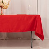 60"x102" Red Lamour Satin Rectangle Tablecloth