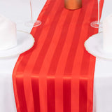 12x108inch Red Satin Stripe Table Runner, Elegant Tablecloth Runner