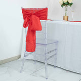 5 Pack | Red Accordion Crinkle Taffeta Chair Sashes - 6inch x 106inch