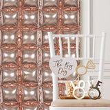 10 Pack | Metallic Blush Rose Gold Double Row Mylar Foil Balloon Wall